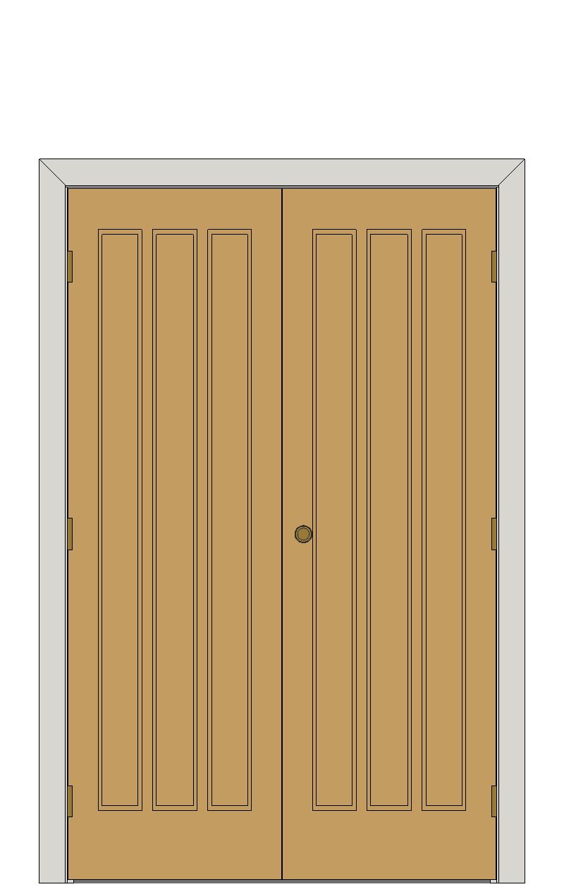 Double doorset — Oak Kilburn â€” Unfinished oak — Double hinged — Unfinished oak