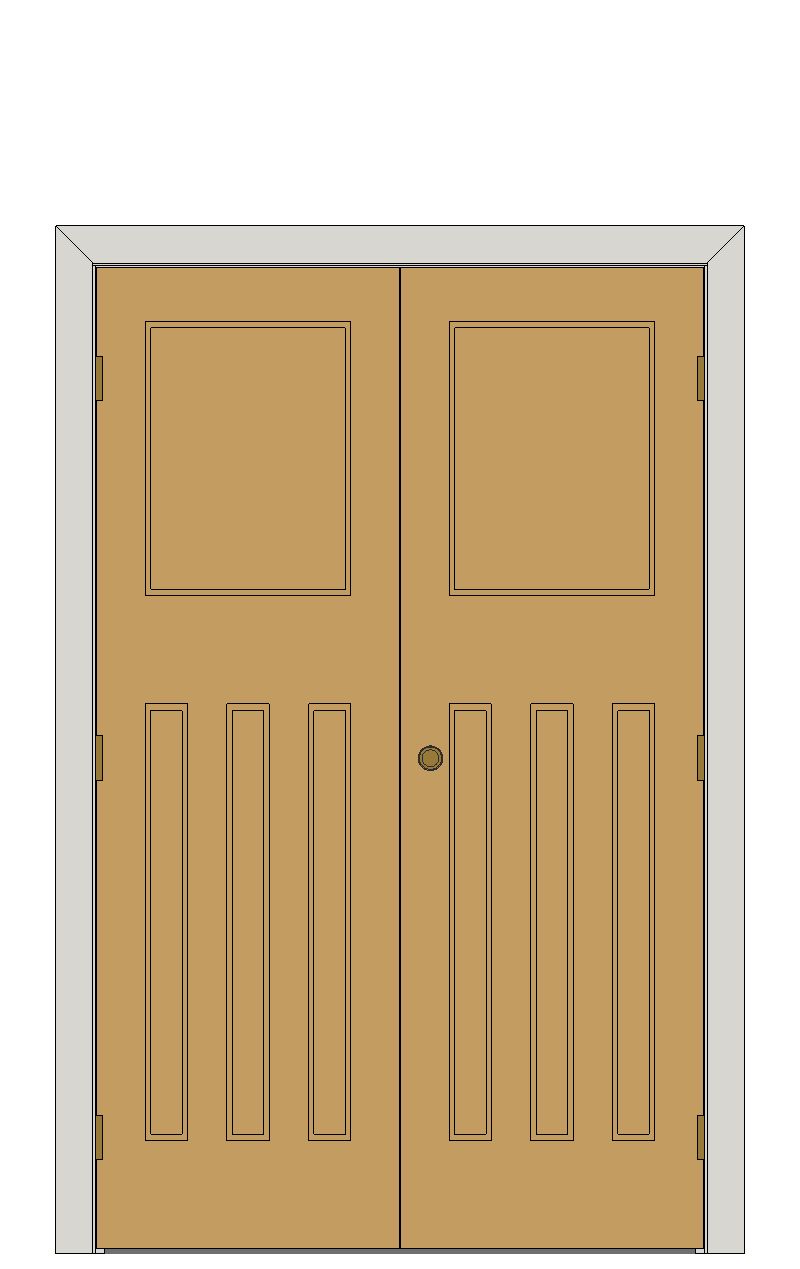 Double doorset — Traditional Oak Internal Doors - 1930's - Fire or Standard â€” Unfinished oak — Double hinged — Unfinished oak