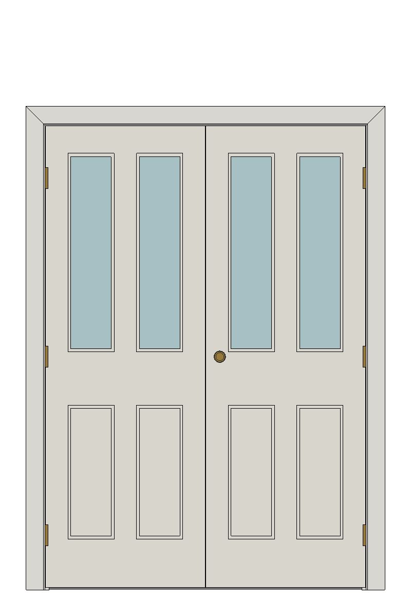 Double doorset — Malton Unglazed Primed Internal Door â€” White primed — Double hinged — White primed