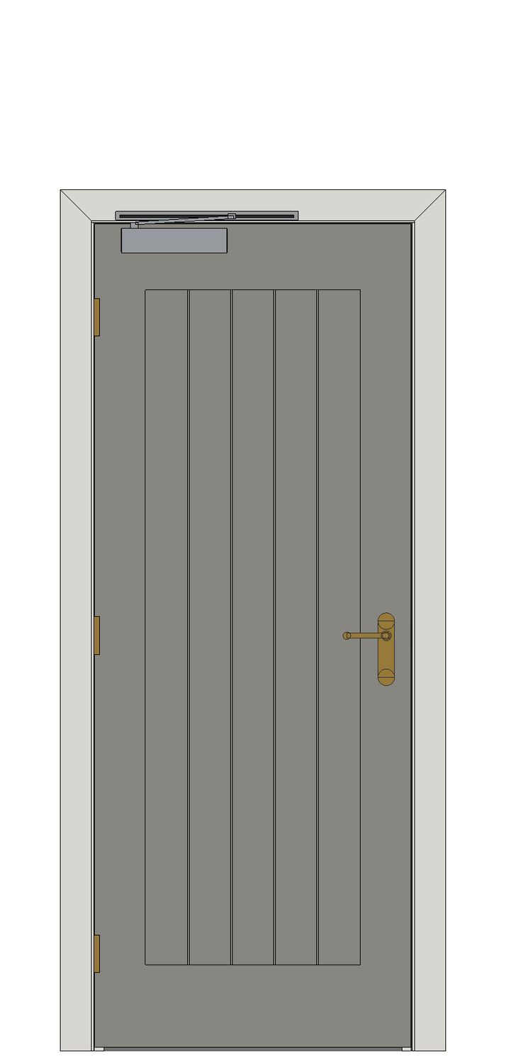 Colorado Laminate Internal Door — Single — Prefinished Grey