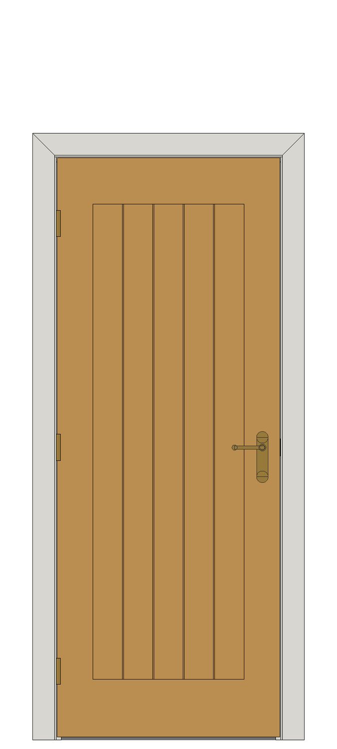 Thames II Oak Internal Door â€“ Pre-finished — Single — Prefinished Oak