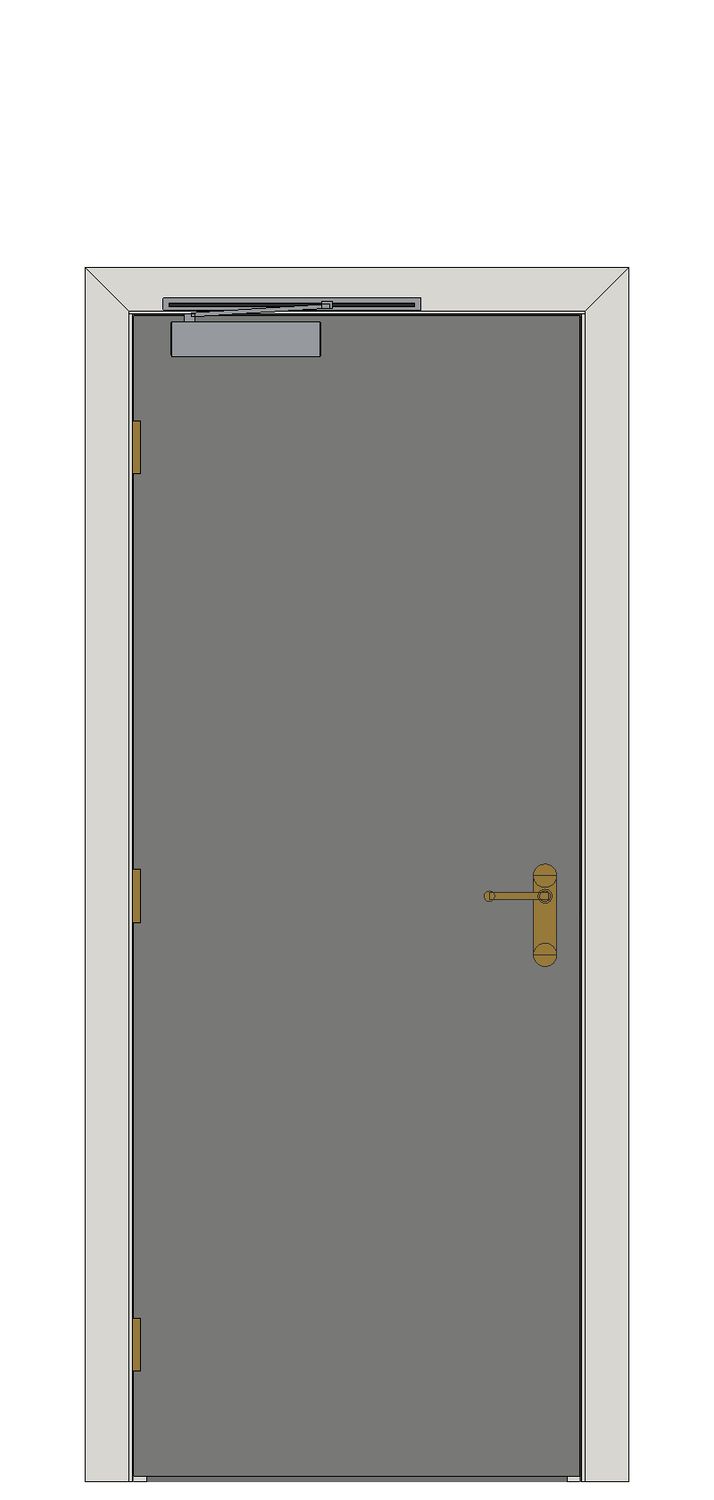Pintado Grey Painted Internal Door — Single — Prefinished Grey Painted
