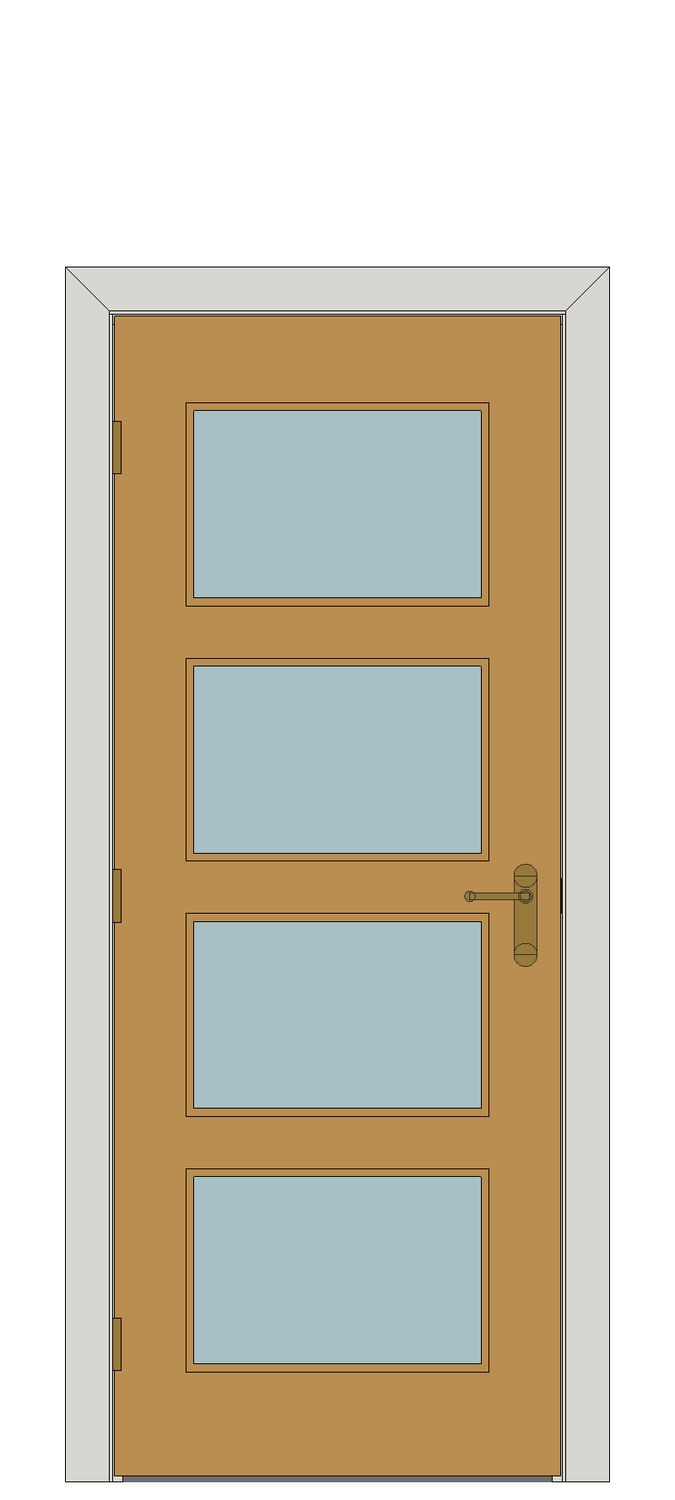 Humber Oak Glazed Internal Door — Single — Unfinished Oak