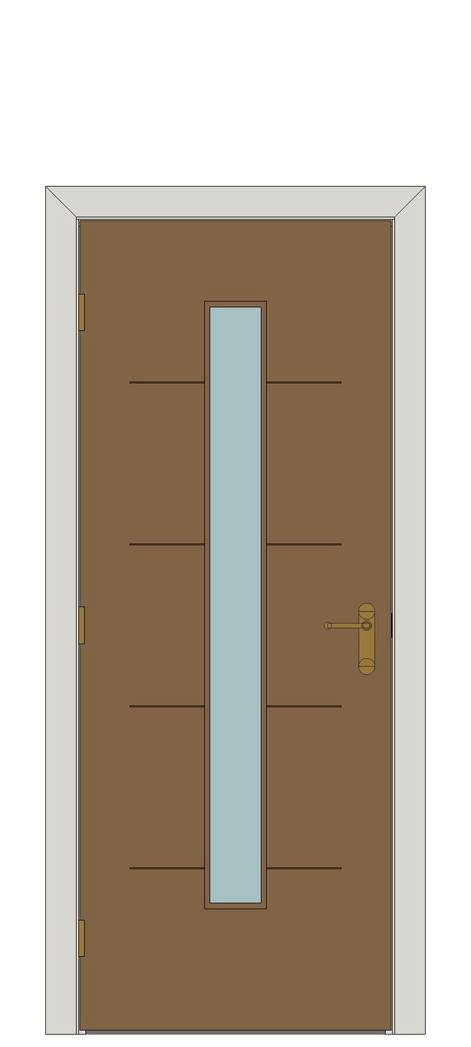 Mocha Glazed Painted Internal Door — Single — Prefinished Soft Walnut Painted