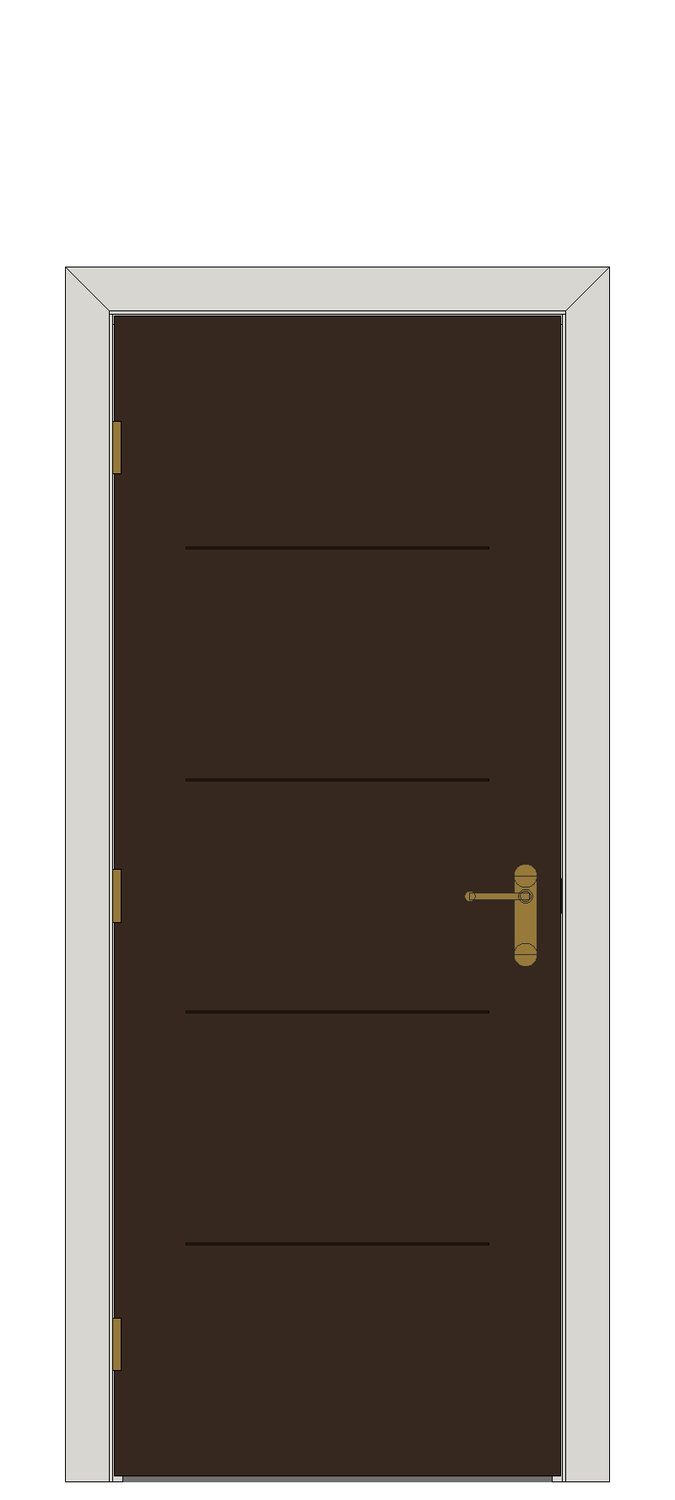 Wenge Painted Internal Door — Single — Prefinished Wenge Painted