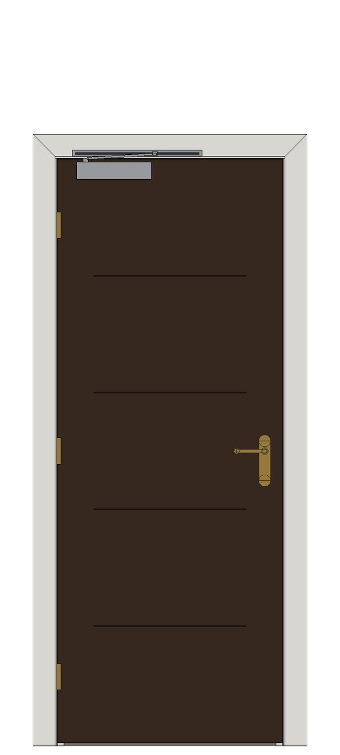 Wenge Painted Internal Door — Single — Prefinished Wenge Painted