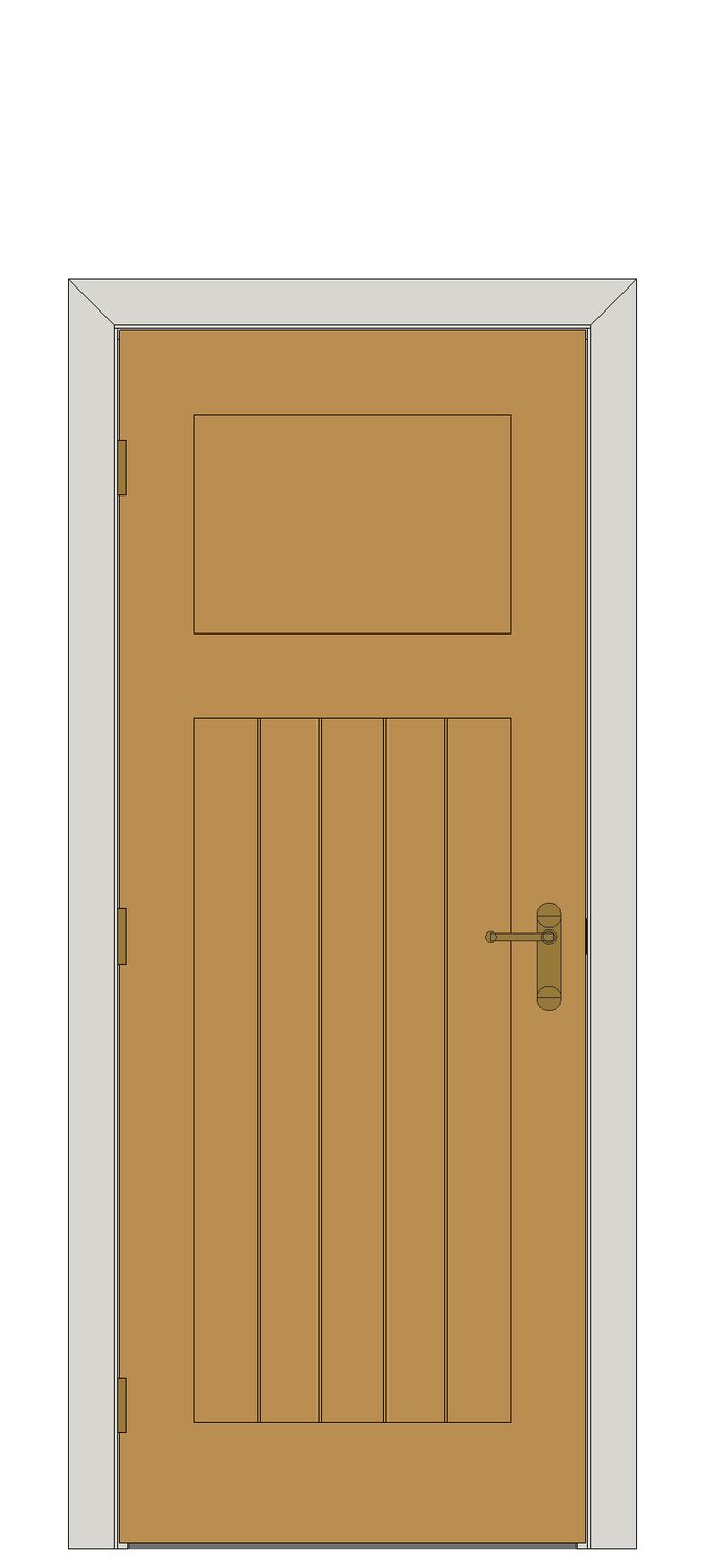 Rustic Oak DX Internal Door — Single — Prefinished Oak