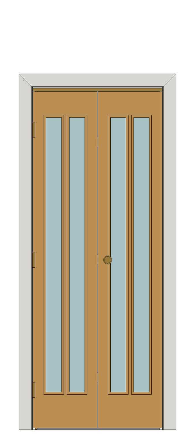 Fuji Oak Glazed Bi-fold Door — Bifold — Unfinished Oak
