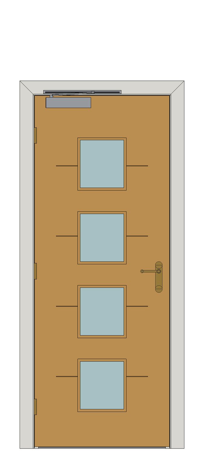 Blenheim Oak Glazed Internal Door — Single — Prefinished Oak