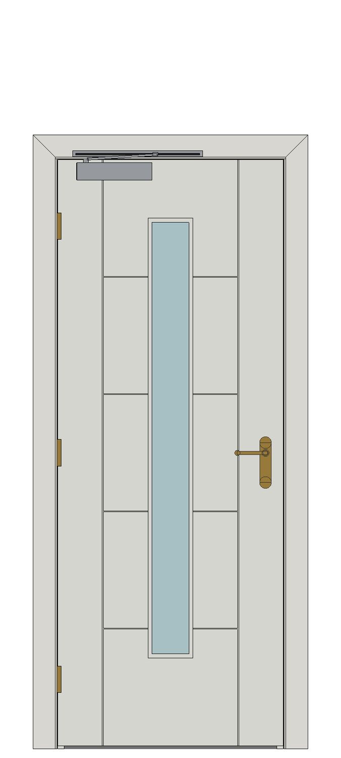 Dominion White Glazed Internal Door — Single — Primed White