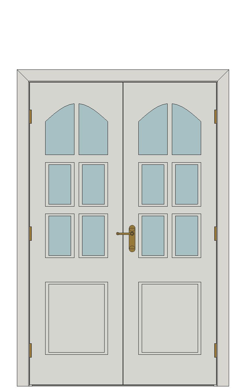 Classique 6 Light White Internal Door Pair — Pair — Primed White Grained
