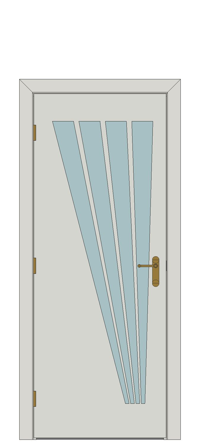 Aurora Glazed White Internal Door — Single — Primed White