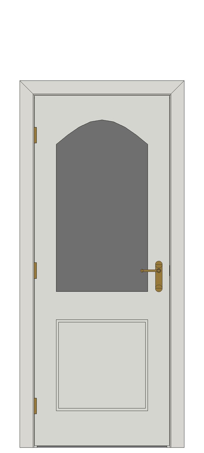 Classique White Internal Door — Single — Primed White Grained