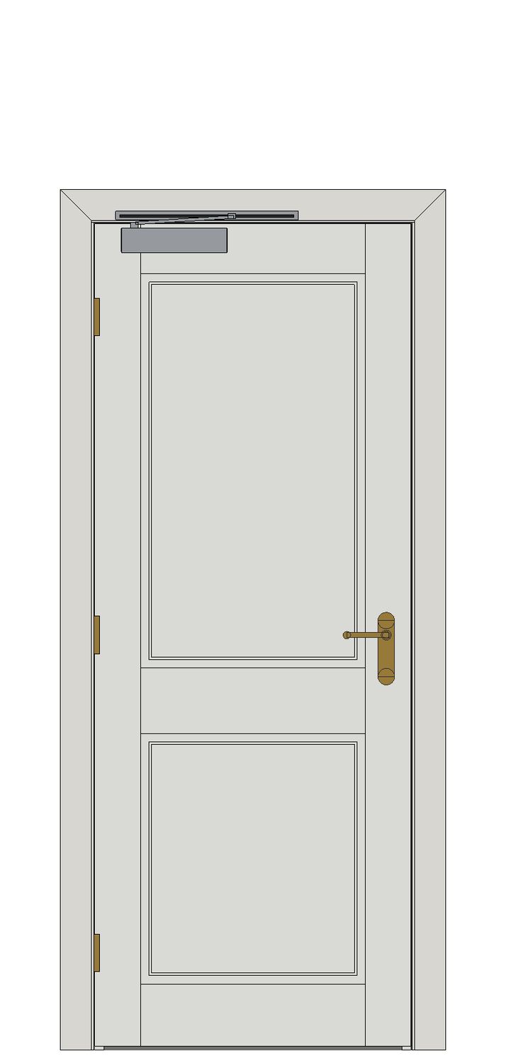 Balmoral 2Panel FD30 — Single — White primed