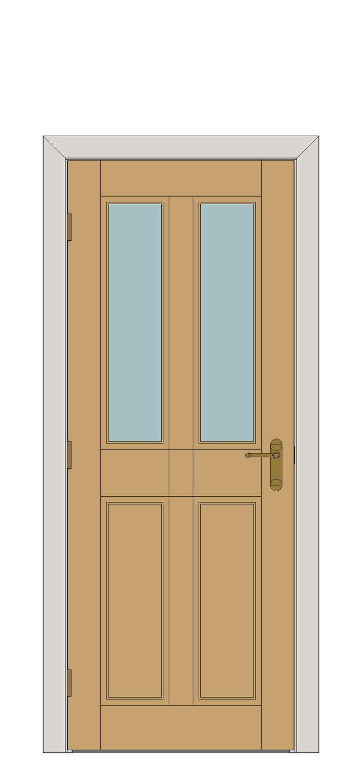 Oxford 2Lite Oak Unfinished — Single — White oak
