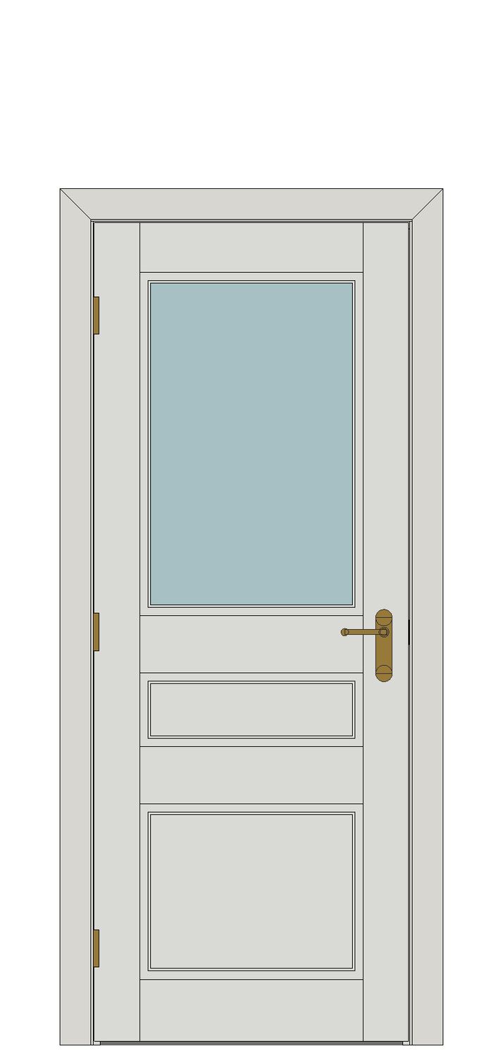 Marlborough Glazed — Single — White primed