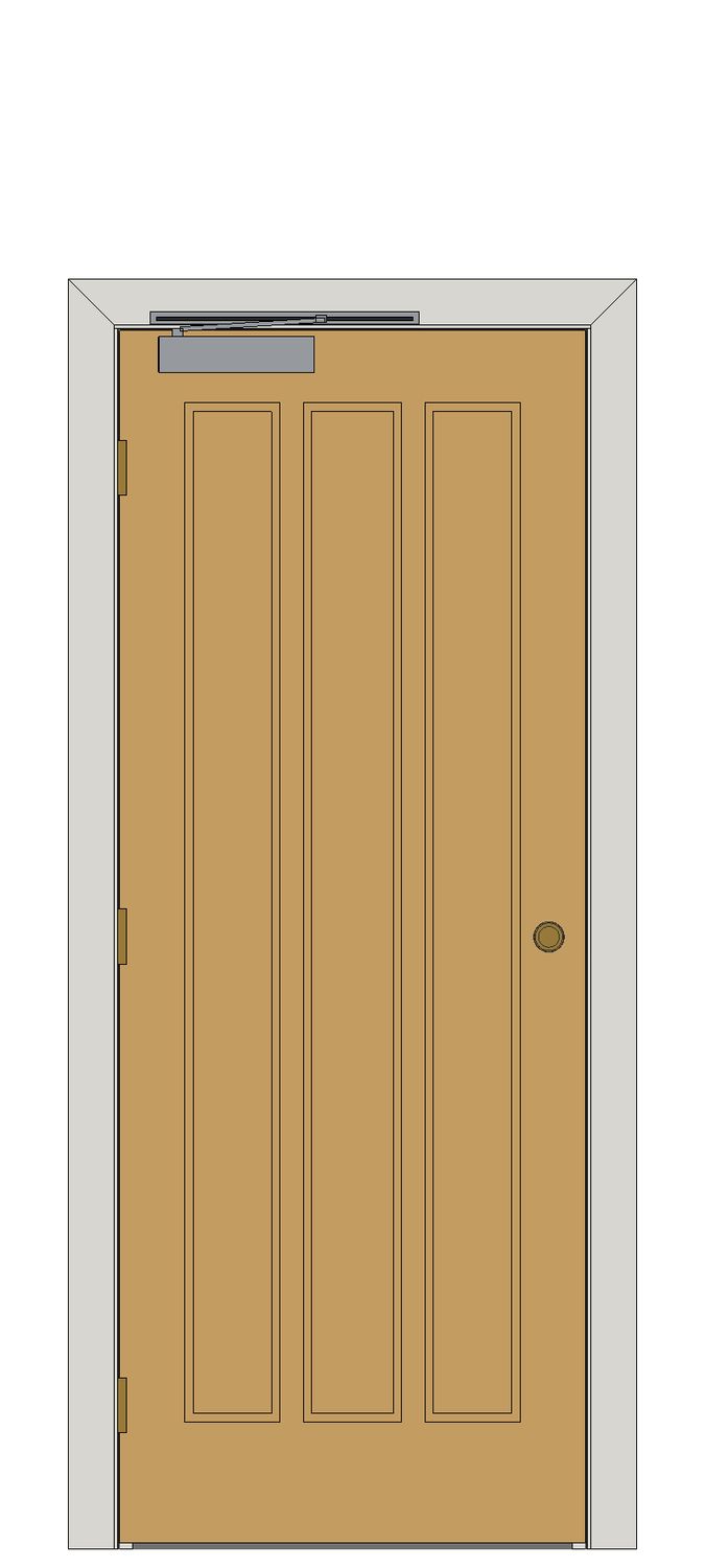 Oak Kilburn â€” FD30 reference â€” Unfinished oak — Hinged — Unfinished oak