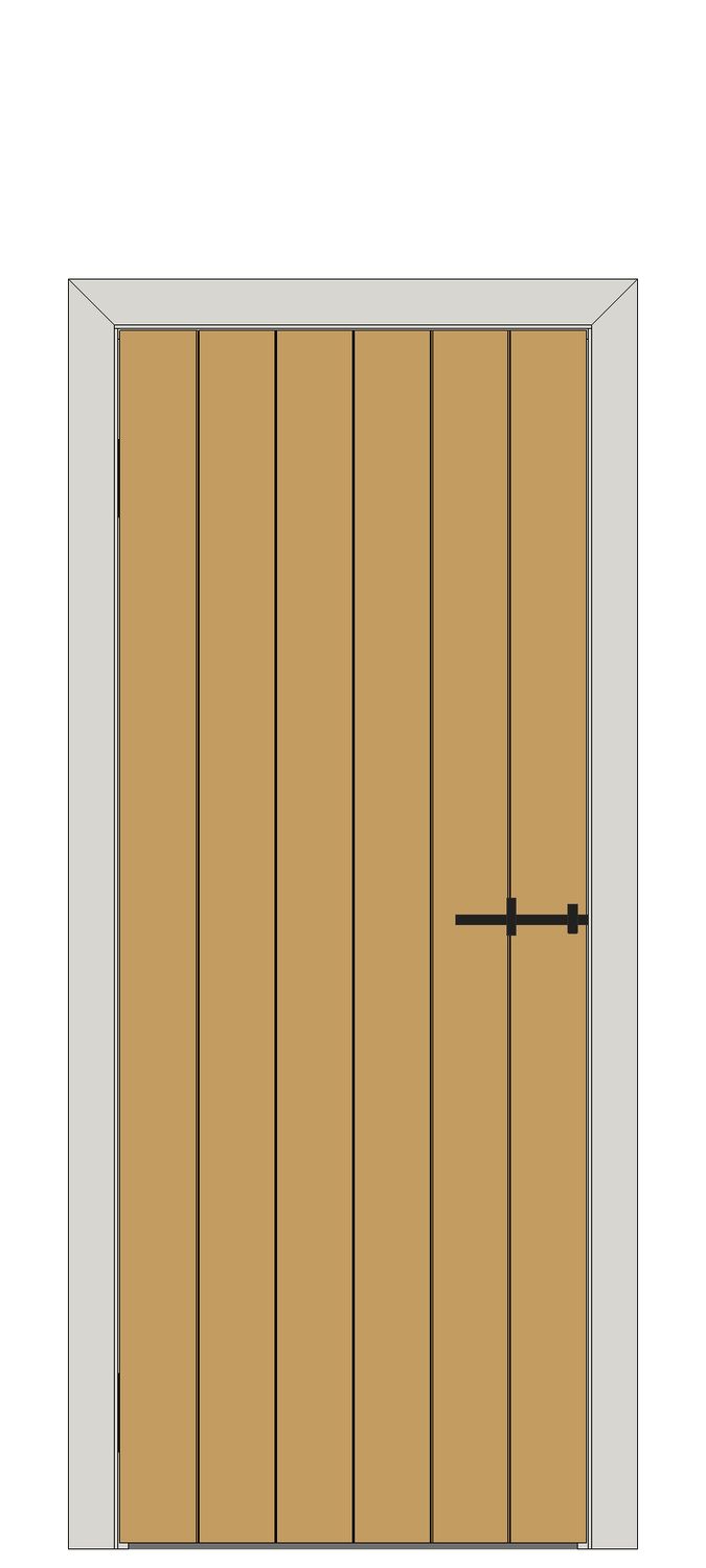 Ledged and Braced OAK Doors â€” Unfinished oak — Hinged — Unfinished oak
