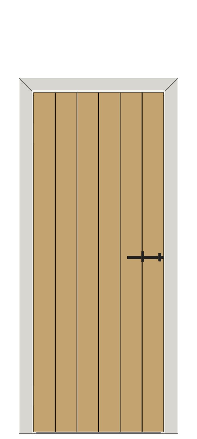 Ledged and Braced PINE Doors â€” Unfinished pine — Hinged — Unfinished pine