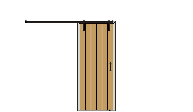 3 Ledge Oak Sliding Door â€” Clear oak — Sliding single — Clear oak