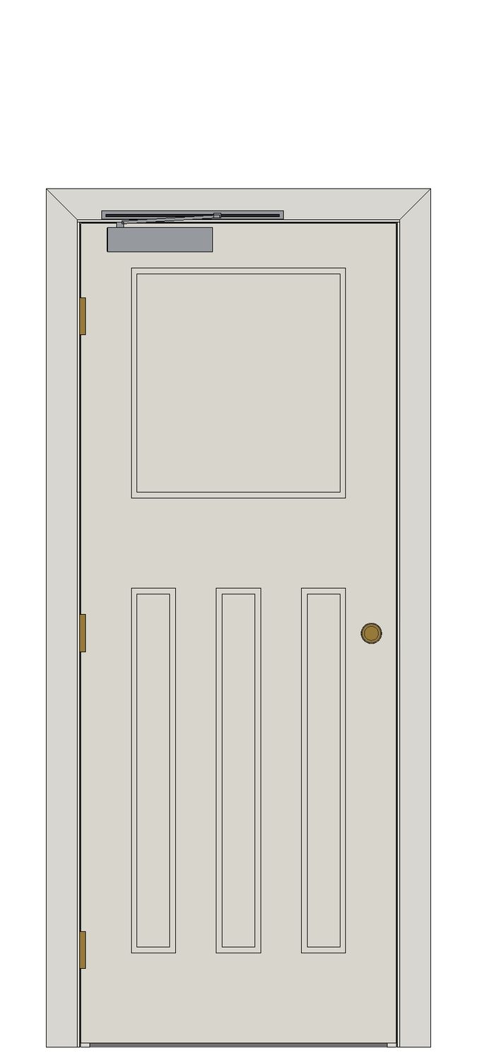 30's Style Primed Internal Door â€” FD30 reference â€” White primed — Hinged — White primed