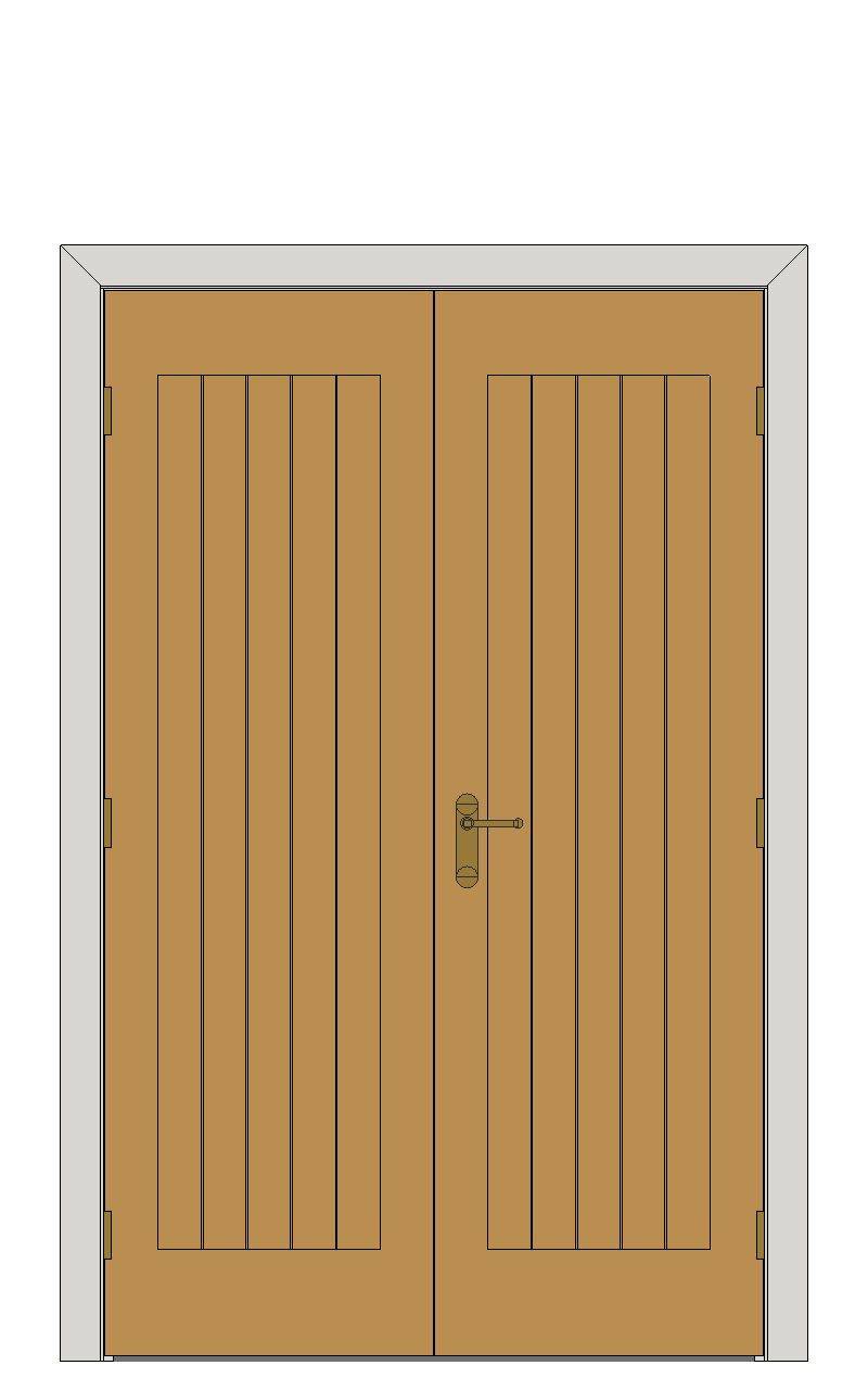 Double doorset — Hudson Laminate Internal Door — Double hinged — Prefinished Oak
