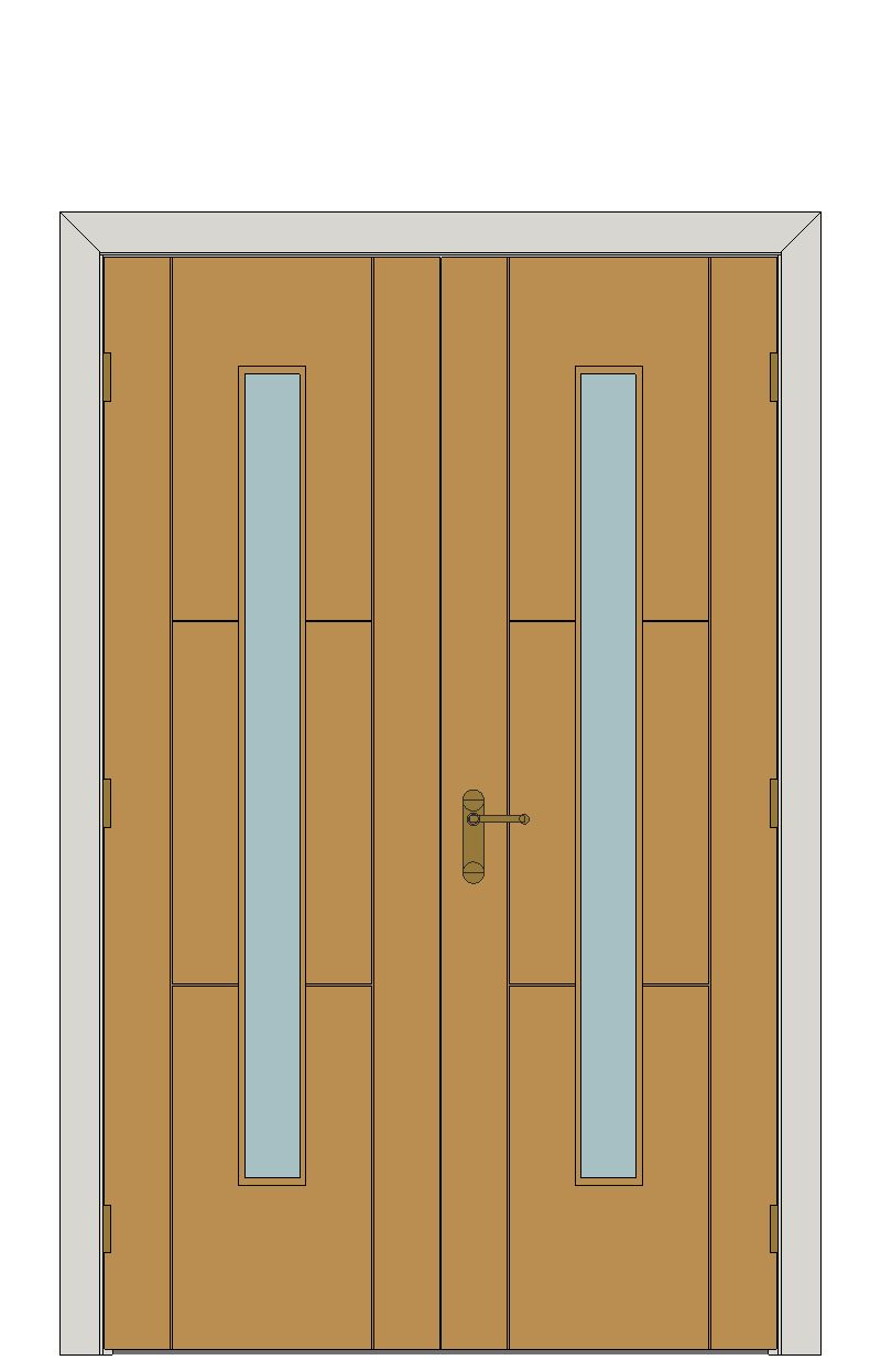 Double doorset — Mistral Oak Glazed Internal Door — Double hinged — Prefinished Oak