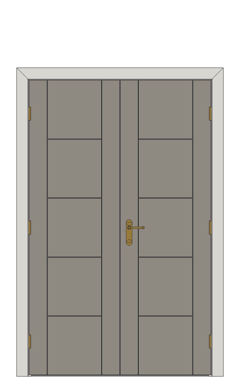 Double doorset — Lava Laminate Internal Door — Double hinged — Prefinished Grey Laminate