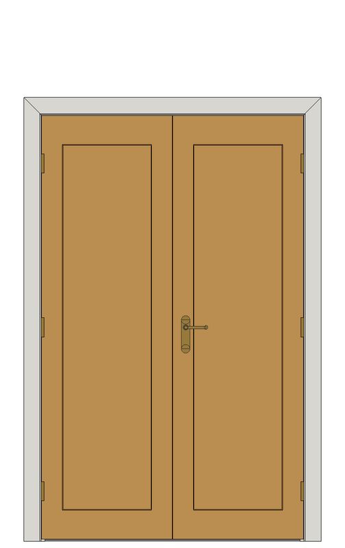 Double doorset — Ostria Oak Internal Door — Double hinged — Prefinished Oak