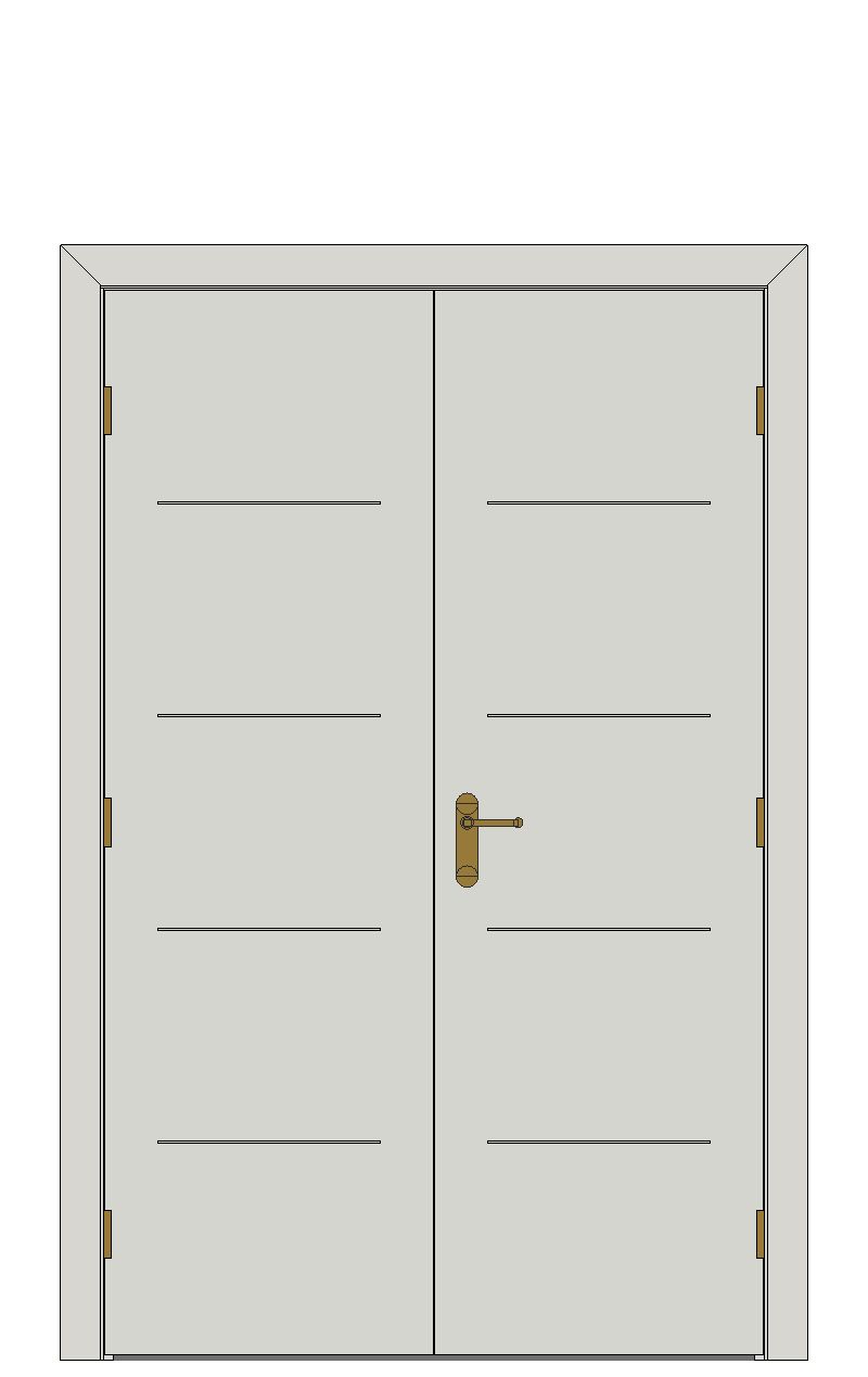 Double doorset — Blanco White Internal Door — Double hinged — Prefinished White