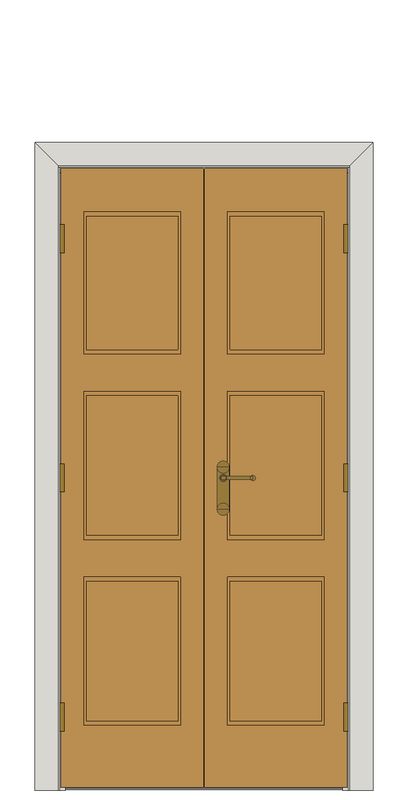 Double doorset — Trent Oak Internal Door â€“ Unfinished — Double hinged — Unfinished Oak