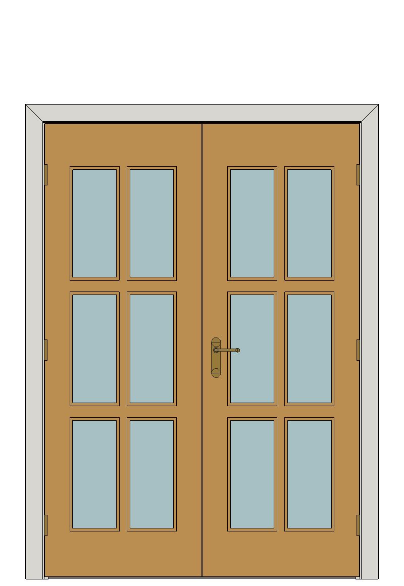 Double doorset — Spencer Oak Glazed Internal Door — Double hinged — Prefinished Oak