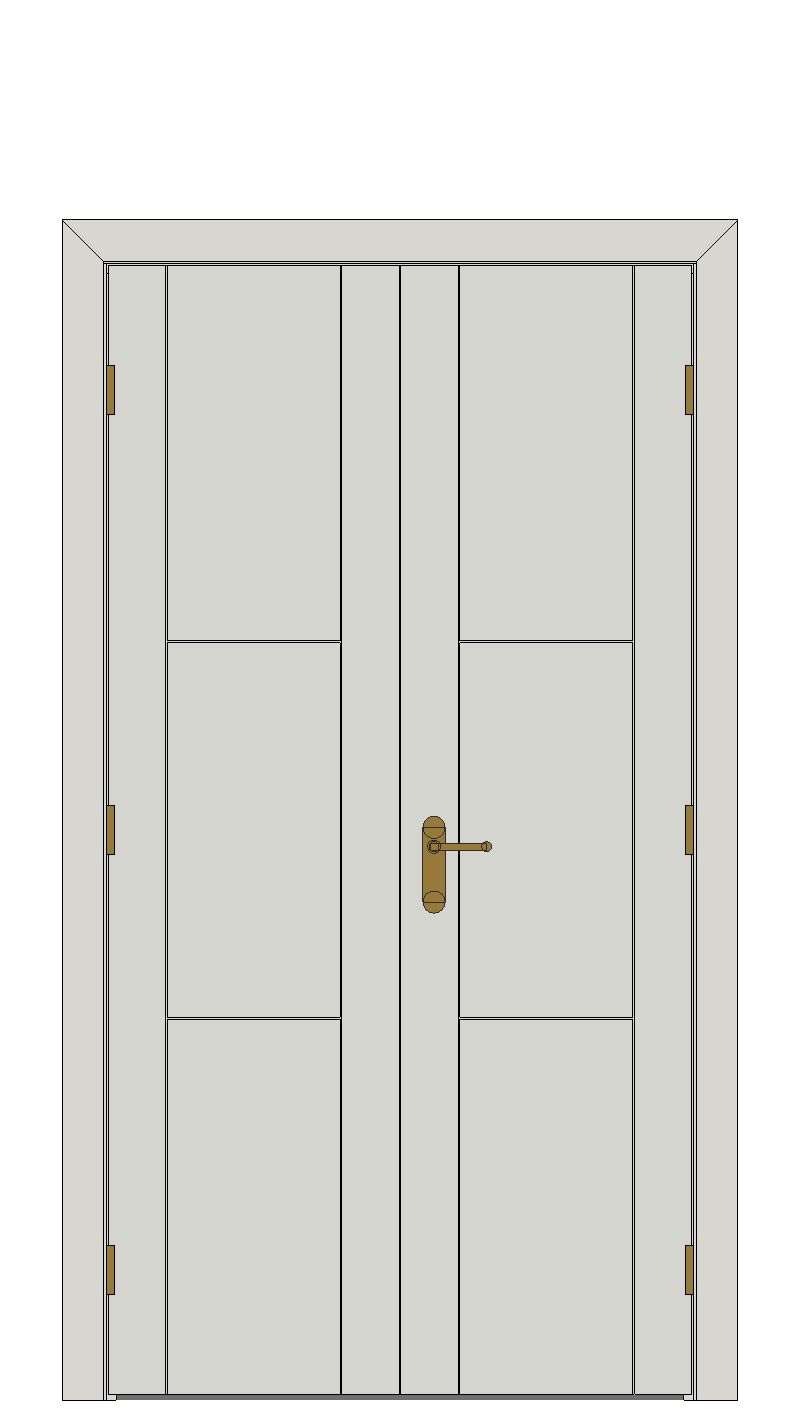 Double doorset — Mistral White Internal Door — Double hinged — Primed White