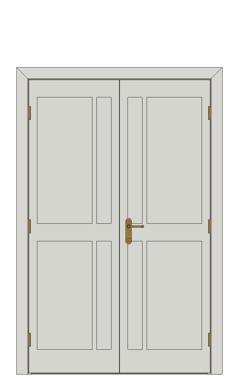 Double doorset — City White — Double hinged — Prefinished White