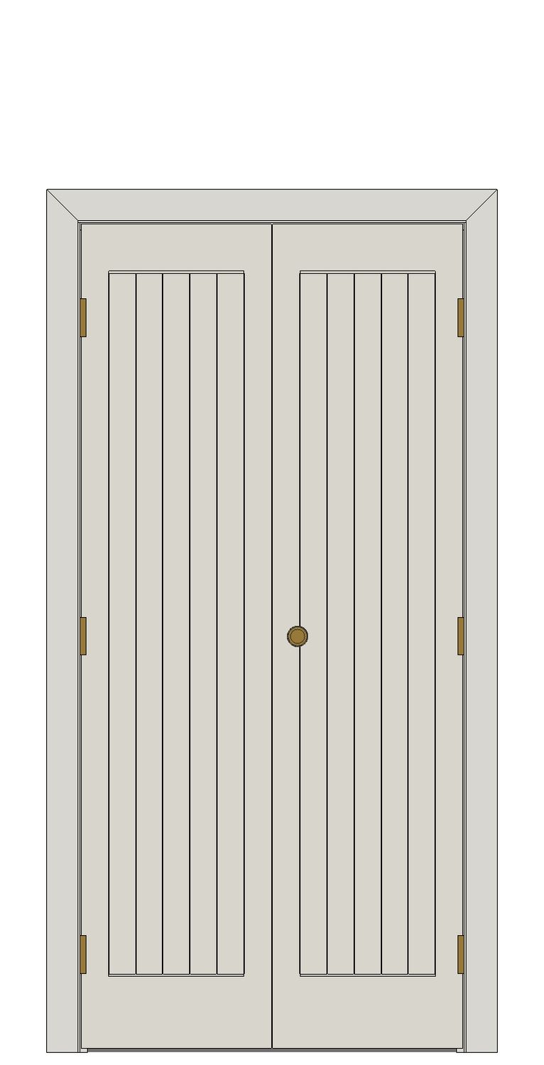 Double doorset — Mexicano Primed Internal Door â€” White primed — Double hinged — White primed