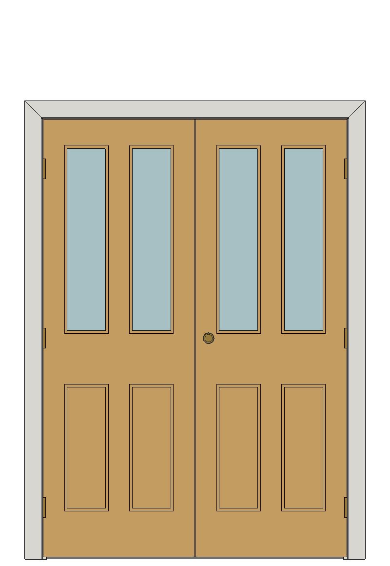 Double doorset — Traditional Oak Internal Doors - Parlour Unglazed â€” Unfinished oak — Double hinged — Unfinished oak