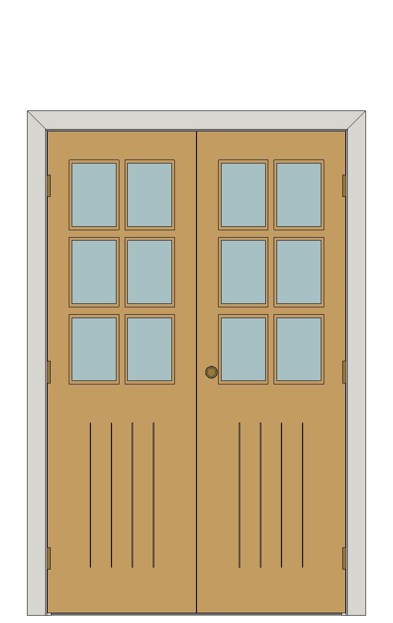 Double doorset — Traditional Oak Internal Doors - Cotswold Glazed â€” Prefinished oak — Double hinged — Prefinished oak