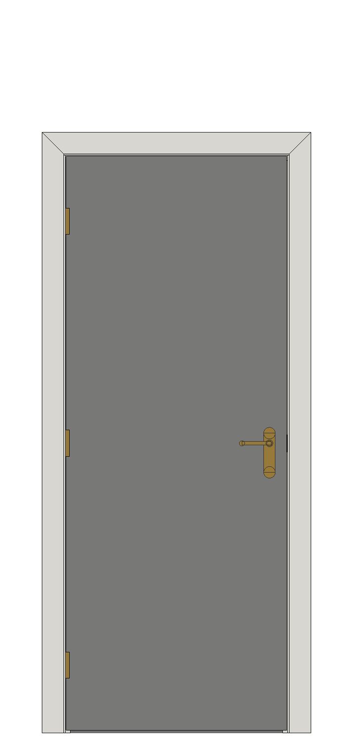 Pintado Grey Painted Internal Door — Single — Prefinished Grey Painted