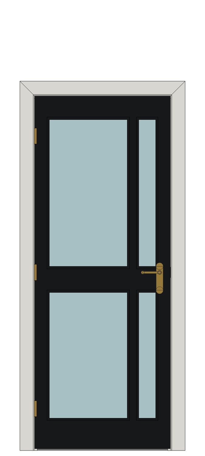 City Black Clear Glazed — Single — Prefinished Black