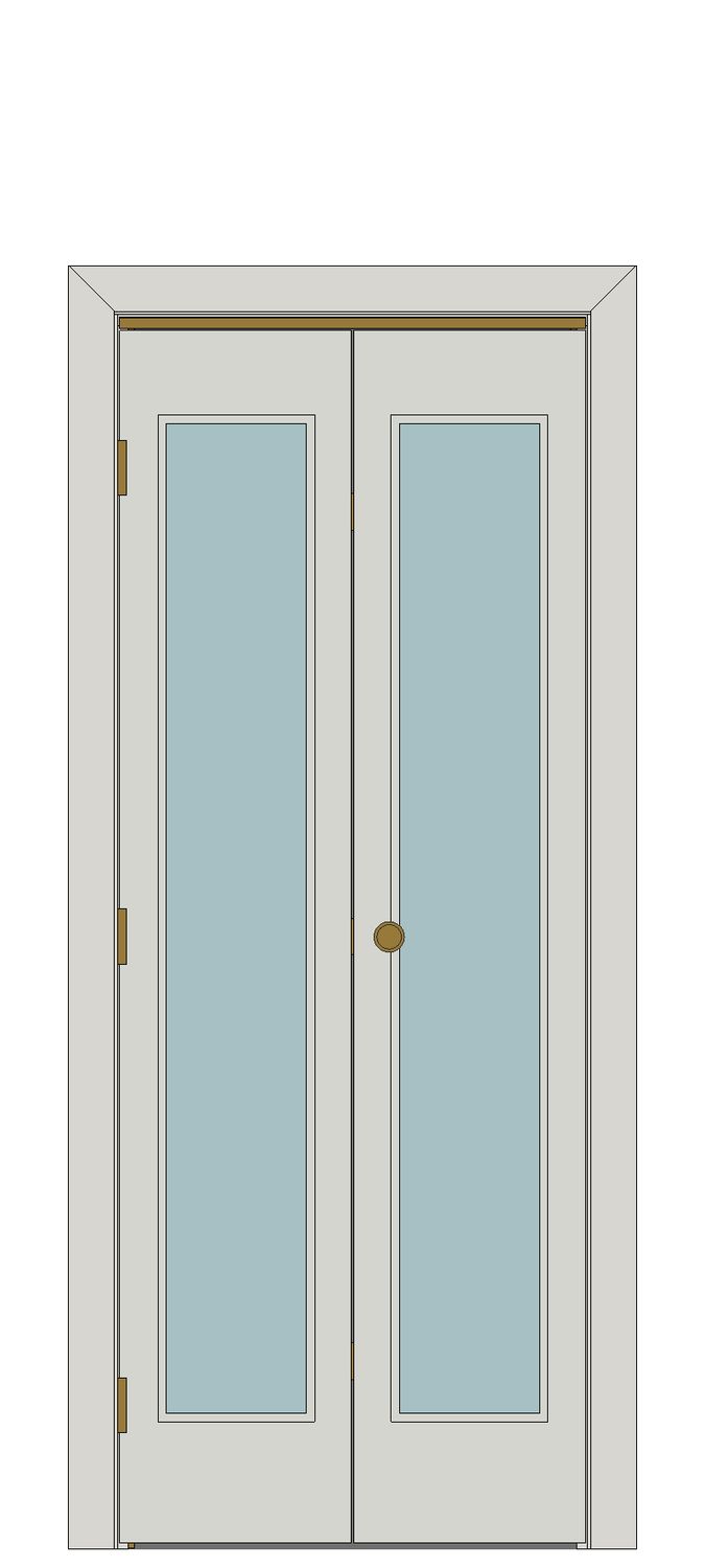 Axis White Glazed Bi-fold Internal Door — Bifold — Primed White