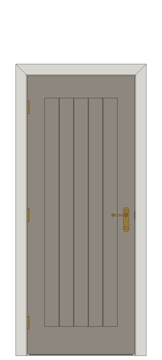 Alabama Fumo Laminate Internal Door — Single — Prefinished Smoky Grey Laminate