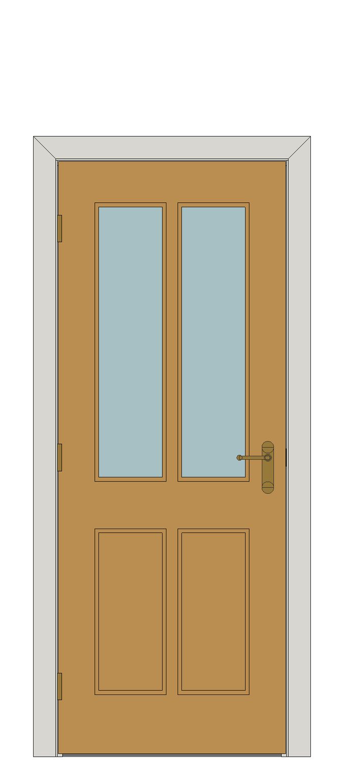 Churnet Oak Glazed Internal Door — Single — Unfinished Oak