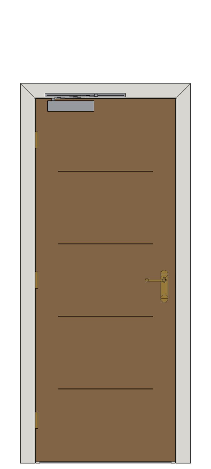 Mocha Painted Internal Door — Single — Prefinished Soft Walnut Painted