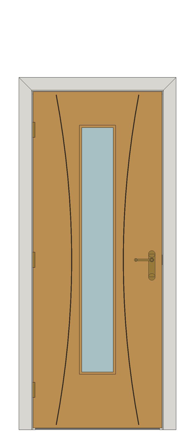 Arcos Oak Glazed Internal Door — Single — Prefinished Oak