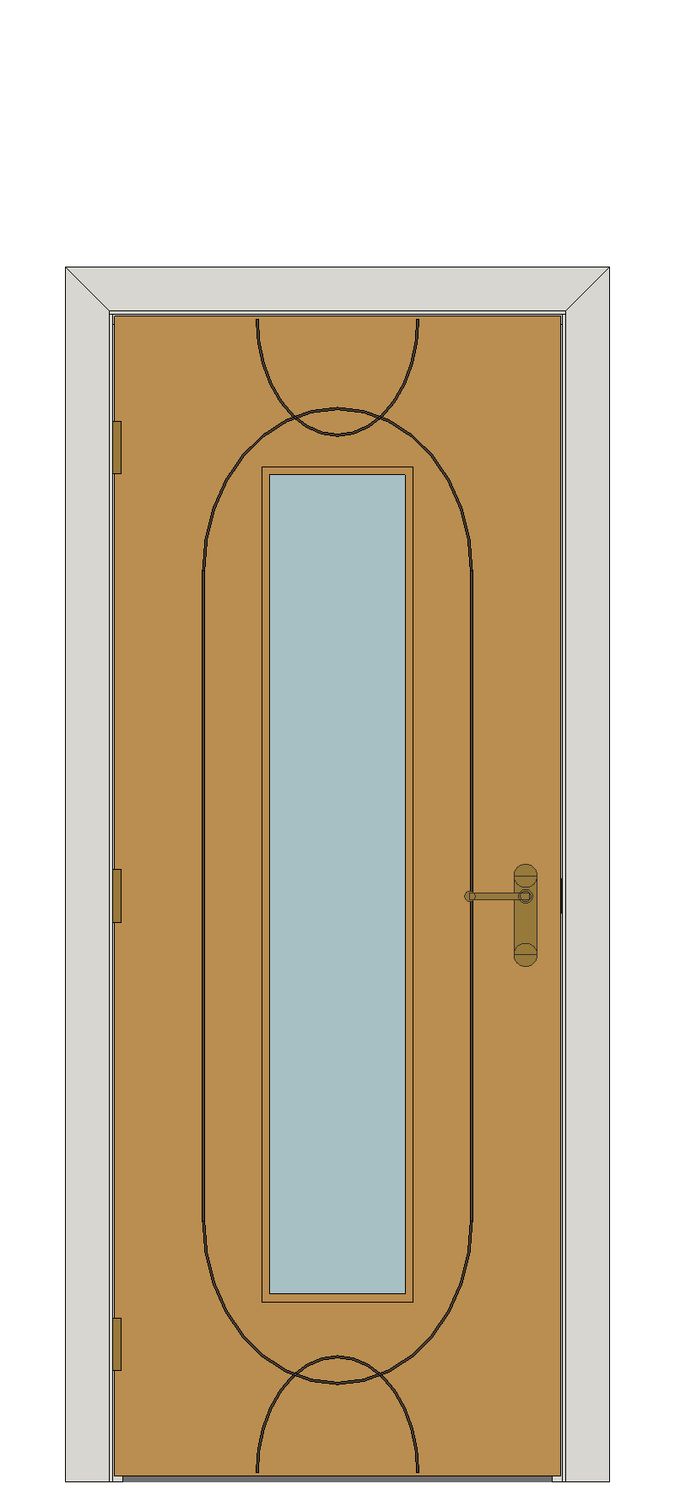 Agua Oak Glazed Internal Door — Single — Prefinished Oak