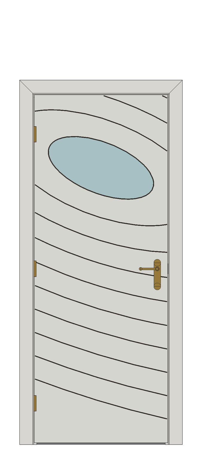 Andorra White Glazed Internal Door — Single — Primed White Grained