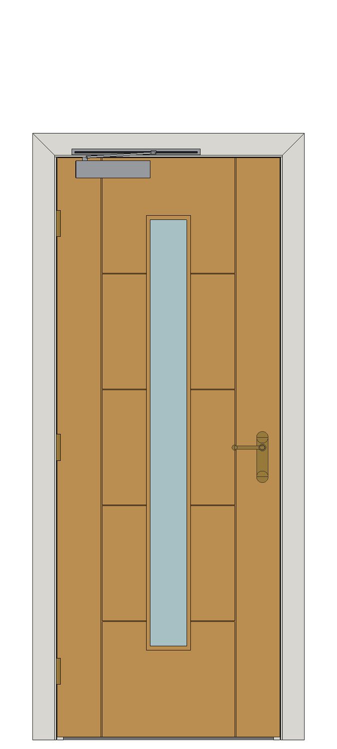 Emral Oak Glazed Internal Door — Single — Prefinished Oak