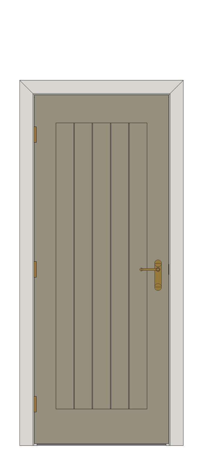 Viridis Painted Internal Door — Single — Prefinished Natural Painted