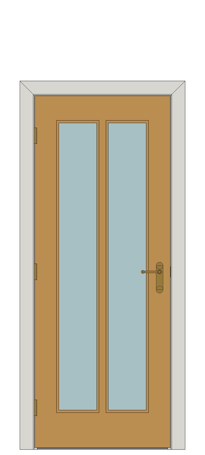 Matterhorn Oak Glazed Internal Door — Single — Unfinished Oak