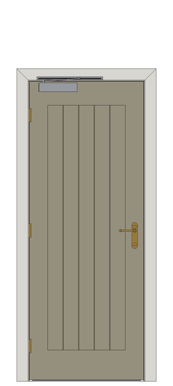 Viridis Painted Internal Door — Single — Prefinished Natural Painted